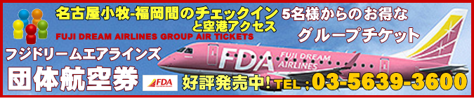 名古屋小牧-福岡間の団体航空券のチェックインと空港アクセスについて